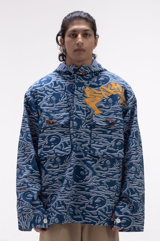 Distorted Camo Anorak Sea