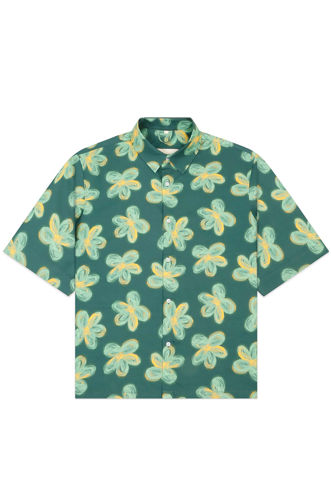 Floral Summer Shirt Green