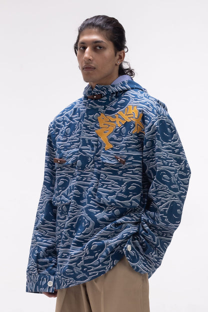 Distorted Camo Anorak Sea