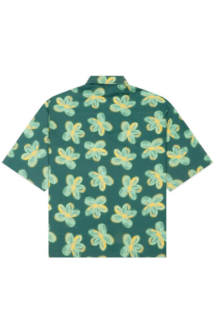 Floral Summer Shirt Green