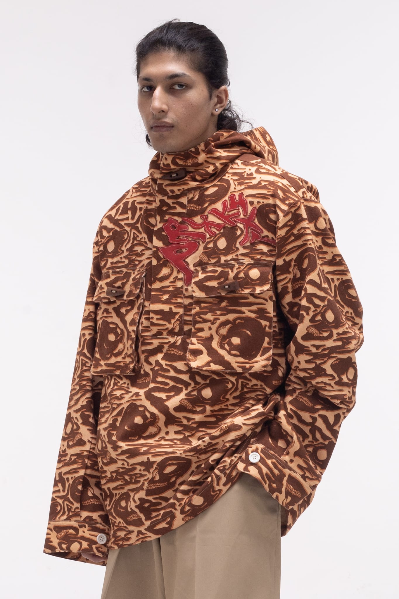 Distorted Camo Anorak Sand