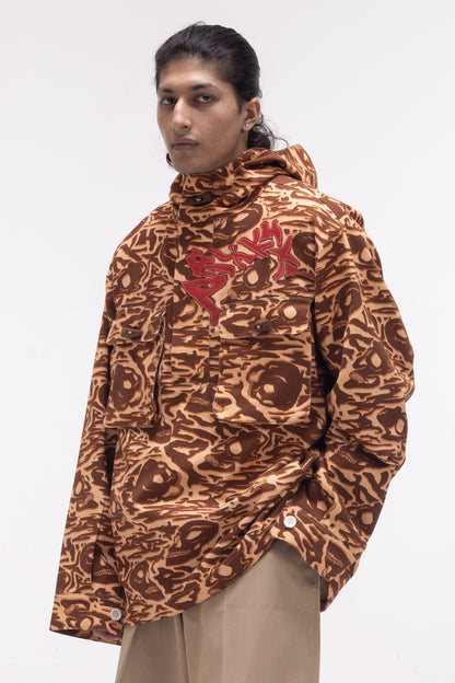 Distorted Camo Anorak Sand