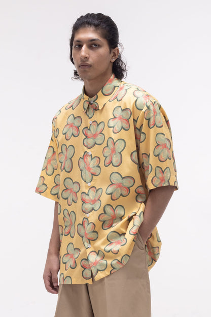 Floral Summer Shirt Yellow