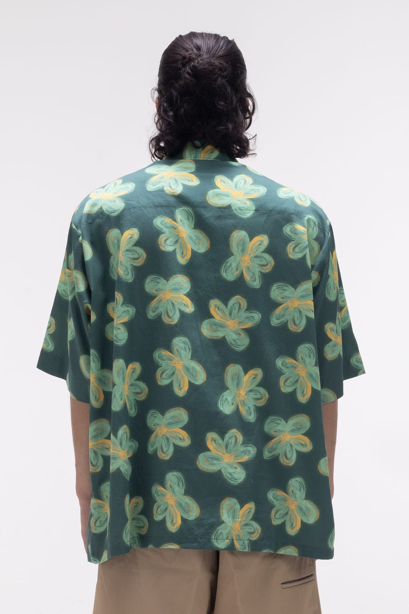 Floral Summer Shirt Green