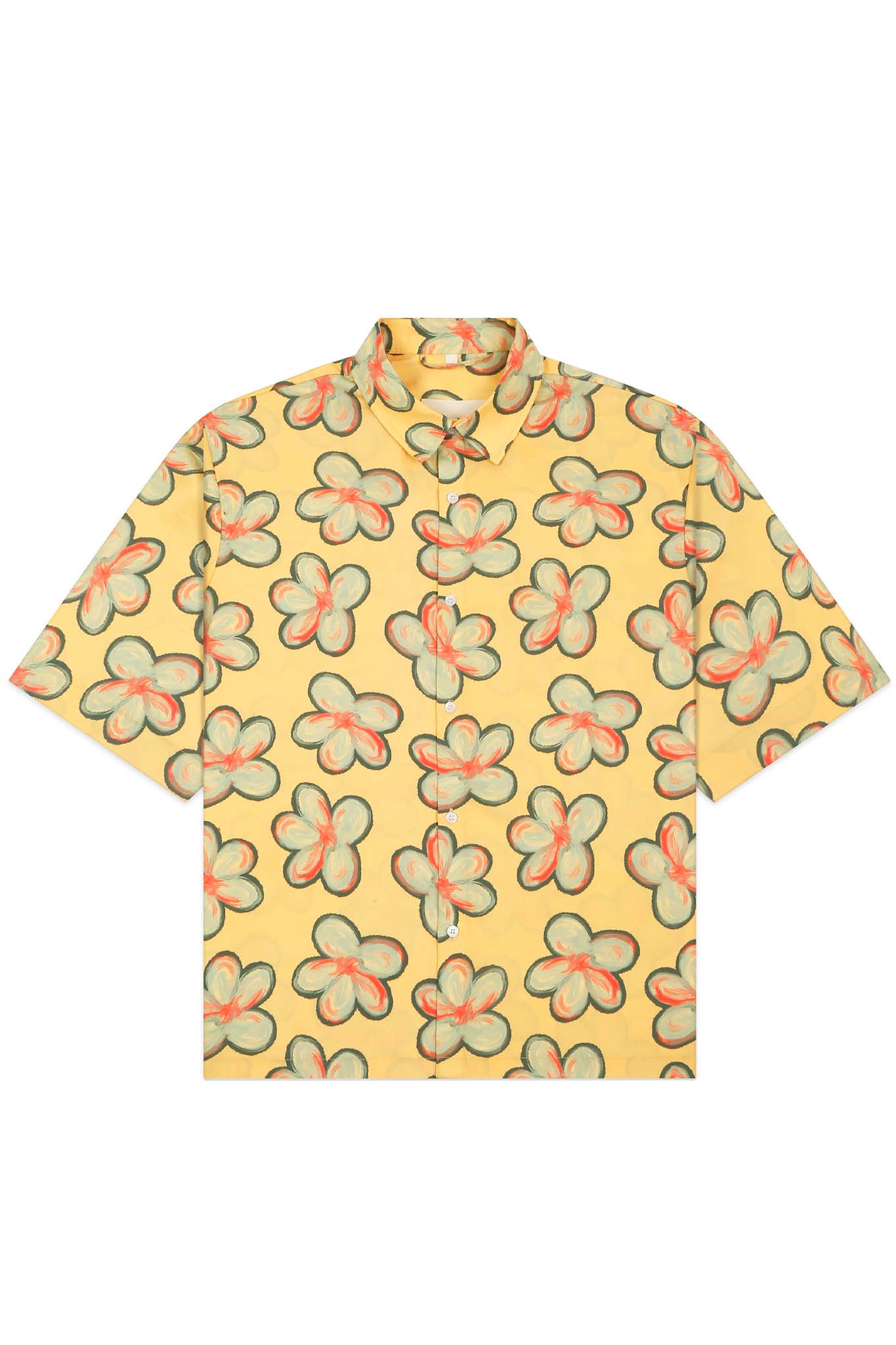 Floral Summer Shirt Yellow